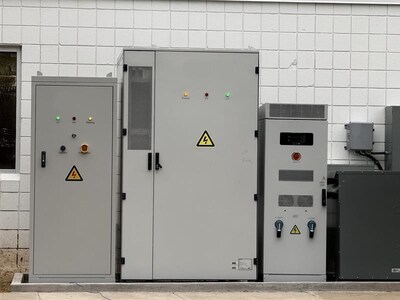 Detail of BESS solution at Autel Facility in Greensboro, NC