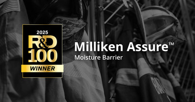 Milliken Assure™ moisture barrier, the first non-PFAS, non-halogenated, UL-certified flame-resistant moisture barrier for firefighter turnout gear in North America, has been named a winner of the 2025 R&D 100 Awards. Milliken Assure™ moisture barrier, the first non-PFAS, non-halogenated, UL-certified flame-resistant moisture barrier for firefighter turnout gear in North America, has been named a winner of the 2025 R&D 100 Awards.