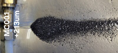 Figure 2: Tantalite concentrate from Mozley table testwork from CV5 drill core composite MC001. (CNW Group/PMET Resources Inc.)