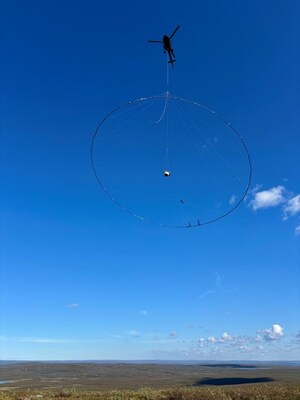 Fig. 4: HeliTEM airborne geophysical survey (Xcalibur Geophysics). Source: SPC Nickel (CNW Group/SPC Nickel Corp.)