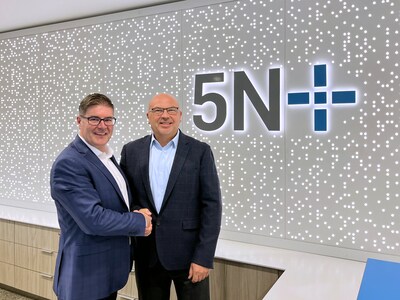 Gervais Jacques and Richard Perron of 5N Plus Inc. (CNW Group/5N Plus Inc.)