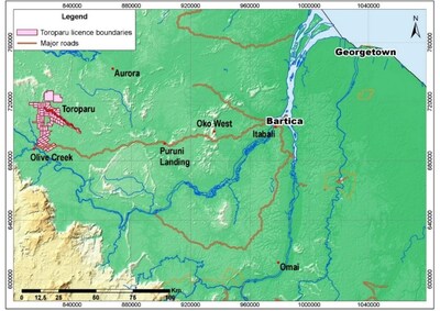 Figure 2 – Toroparu location map (CNW Group/Aris Mining Corporation)