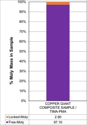 Figure 1 - Left: Copper-bearing mineral on sample. Right: Molybdenite liberation on sample (CNW Group/COPPER GIANT RESOURCES CORP.)