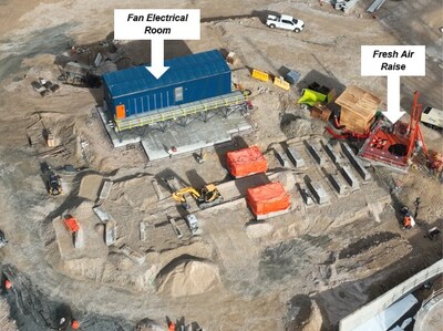 Surface Fresh Air Raise Collar and Fan Electrical Room (CNW Group/Foran Mining Corporation)