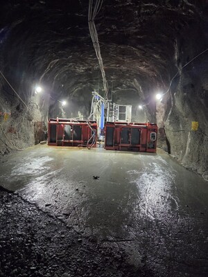 Underground BEV Charging Bay at the 120-metre Level (CNW Group/Foran Mining Corporation)