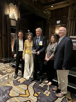 EMA Fall Meeting—Distinguished Service Awards, Chicago, IL: Brian Vaill, COO, Gaubert Oil; Kathy Gaubert; Grady Gaubert, President & CEO, Gaubert Oil; Jennifer Holder, VP, Retail, GoBears; and Dennis d’Aquin, CFO, Gaubert Oil.