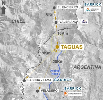 Figure 1. Location of the Taguas Property (CNW Group/Orvana Minerals Corp.)