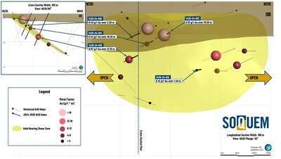 Figure 4. Long section – Boyvinet West (CNW Group/Soquem inc.)