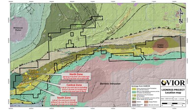 Ligneris Project: Location map (CNW Group/Vior Inc.)