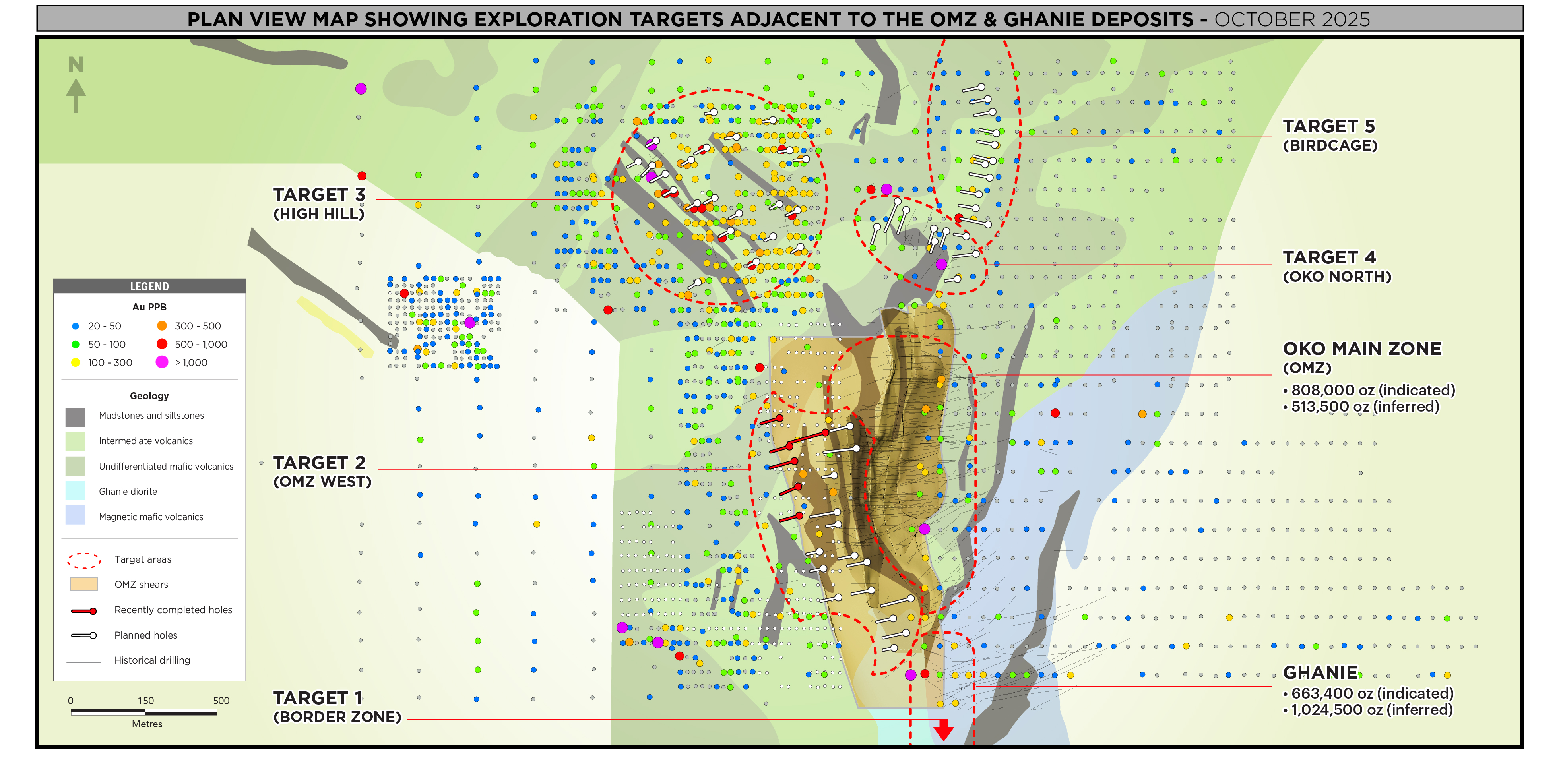 Figure 5 – Close-Up Plan View of Near-Mine Resource Growth Targets