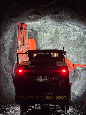 Mechanized Bolter Installing Ground Support (CNW Group/Foran Mining Corporation)