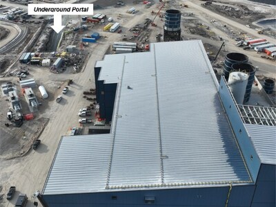 Process Plant with Underground Mine Portal (CNW Group/Foran Mining Corporation)