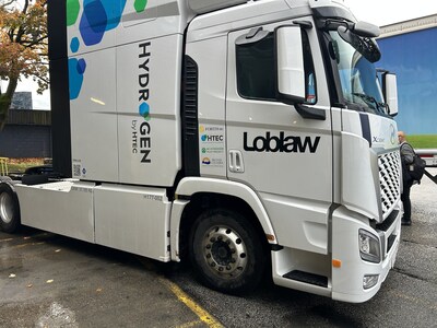 Loblaw Companies Ltd. hydrogen-powered Class 8 truck. (CNW Group/FortisBC Energy Inc.)