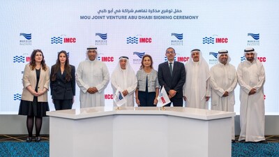 A group photo of representatives from both companies following the signing ceremony. (PRNewsfoto/International Marine Construction Company (IMCC))