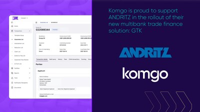 Komgo is proud to support ANDRITZ in the rollout of their new multibank trade finance solution: GTK