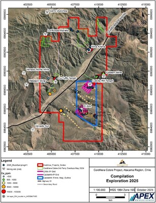 2025 Exploration Compilation Map – Cordillera Cobre Project, Atacama Region, Chile (CNW Group/Super Copper Corp.)