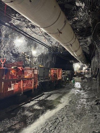 Lowhee Zone underground infill drill rig stations currently in use.