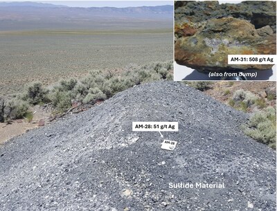 Figure 3 – High-grade silver mineralization in historic Amador mine dumps. (CNW Group/Black Mammoth Metals Corp)