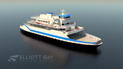 Naval Architect Rendering of New Ferry Vessel Naval Architect Rendering of New Ferry Vessel