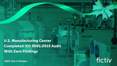 Fictiv's U.S. Manufacturing Center of Excellence Completed ISO 9001:2015 Audit with Zero Findings. Fictiv's U.S. Manufacturing Center of Excellence Completed ISO 9001:2015 Audit with Zero Findings.