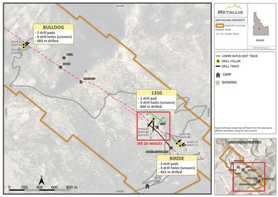 Figure 1: Plan View Map of Drill Program (CNW Group/Metallis Resources Inc.) Figure 1: Plan View Map of Drill Program (CNW Group/Metallis Resources Inc.)