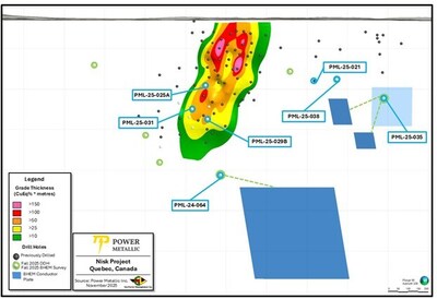 Figure 1 – Lion Drill holes reported in this news release, with off-hole BHEM anomalies from recent drilling (see Lion- Tiger Deep discussion below) (CNW Group/Power Metallic Mines Inc.) Figure 1 – Lion Drill holes reported in this news release, with off-hole BHEM anomalies from recent drilling (see Lion- Tiger Deep discussion below) (CNW Group/Power Metallic Mines Inc.)