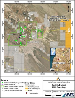 Castilla Project 2025 Sampling Map – Atacama Region, Chile (CNW Group/Super Copper Corp.) Castilla Project 2025 Sampling Map – Atacama Region, Chile (CNW Group/Super Copper Corp.)