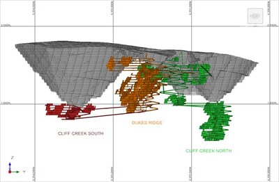 Figure 3: Longitudinal Projection of Lawyers Underground Looking West (CNW Group/Thesis Gold Inc.) Figure 3: Longitudinal Projection of Lawyers Underground Looking West (CNW Group/Thesis Gold Inc.)