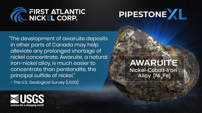 United States Geological Survey (USGS) quote on awaruite nickel-iron-cobalt alloy deposits.