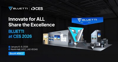 BLUETTI showcases new portable power and home backup solutions at CES 2026. Full details will debut at the Energy Vision Launch on Jan 7, 3 PM.