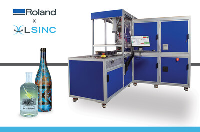 Roland DG Corporation's new partnership with LSINC Corporation allows Roland DG to become an official global distributor of LSINC's advanced Peri-Series of high-volume cylindrical object printers, including the PeriQ360 model shown above.