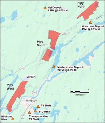 Figure 4: Pipy South Property Location and Infrastructure (CNW Group/Nican Ltd.)
