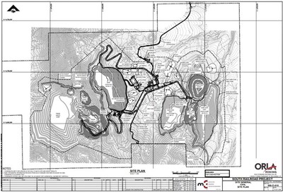 Figure 1: South Railroad Site Plan Layout (CNW Group/Orla Mining Ltd.)