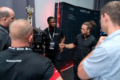 Nicolas Lapointe, CTO of Point Laz, explains how the Lazaruss 3D scanner works during automated mine shaft inspections. (CNW Group/Point Laz)