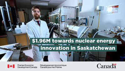Federal and provincial governments investing in Saskatchewan’s nuclear energy future (CNW Group/Prairies Economic Development Canada)