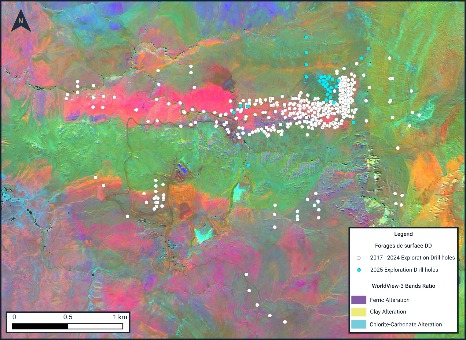 Figure 2: Location of Drill Hole at Zgounder Surface