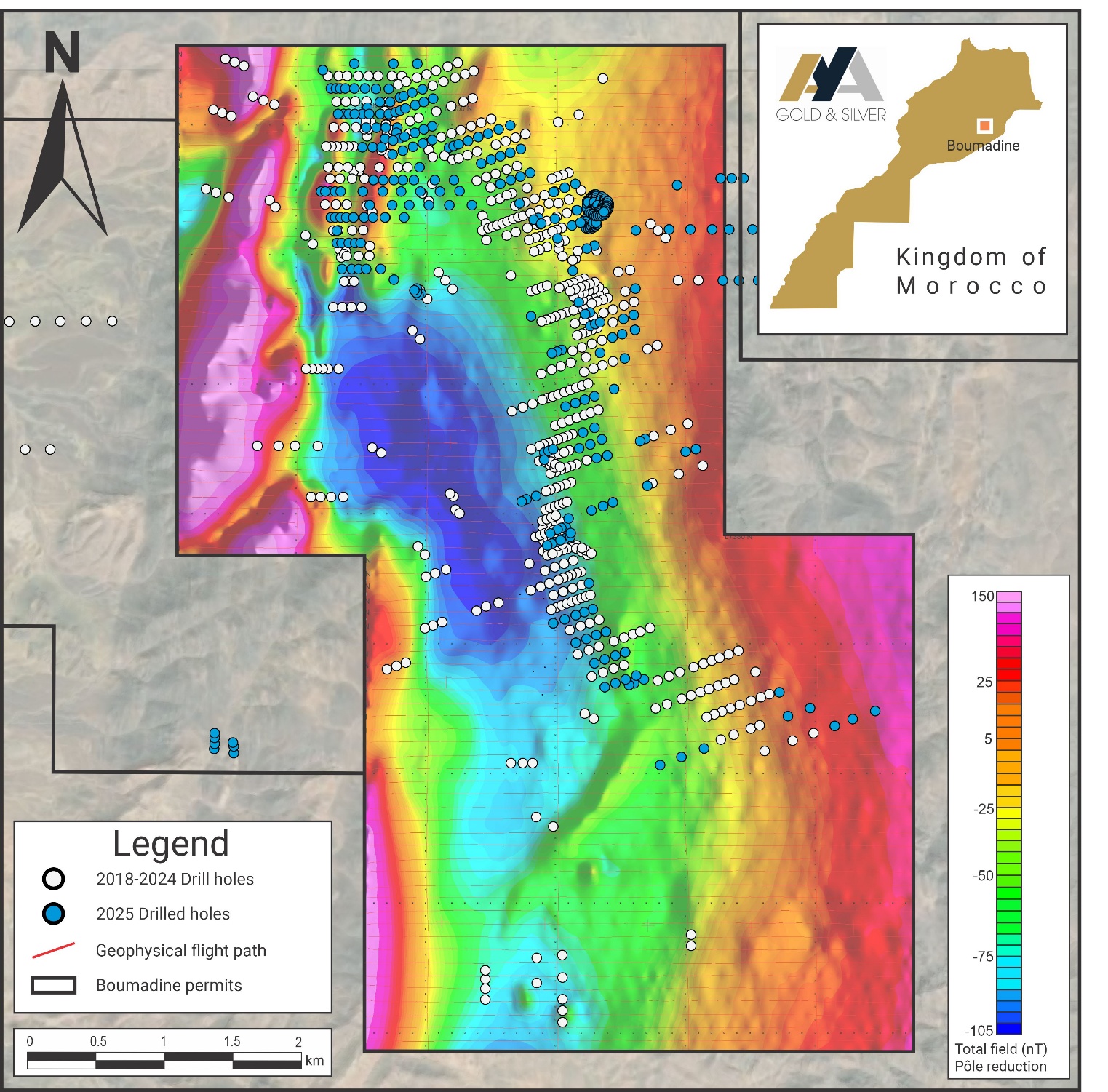 Figure 5: Location of Drill Holes at Boumadine