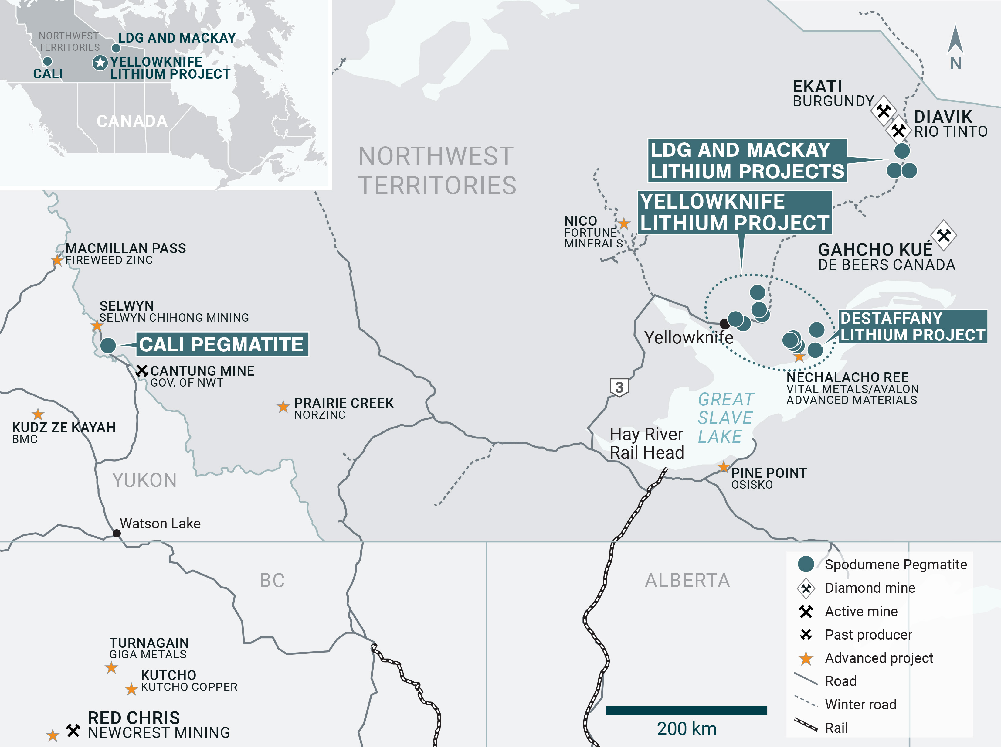 Li-FT yellowknife location map