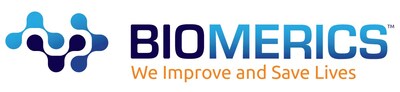 Biomerics Logo and Tagline. Biomerics: We Improve and Save Lives