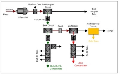 Figure 2 – Proposed CME Study Flowsheet (CNW Group/Luca Mining Corp.)
