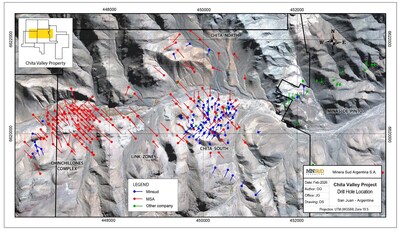 Map 1: Drill Hole Locations at the Chita Valley Project, with the Concessions Limit Outlined (CNW Group/Minsud Resources Corp.)