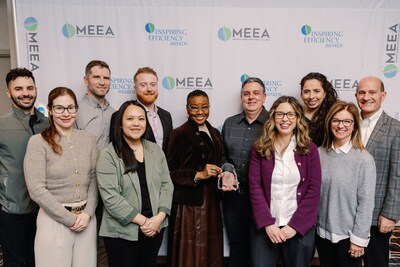 Walker-Miller Energy Services and ComEd teams accept the IEA Marketing award during the 2026 MES Conference by MEEA.