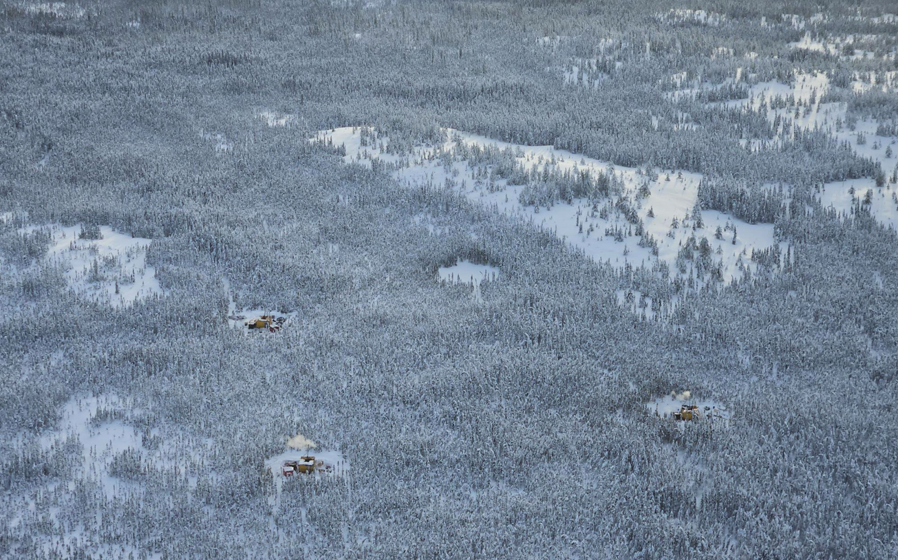 Aerial view of Drilling at Cisco Project, Winter 2026