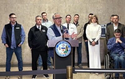 Chicago's 36th-ward Alderman Gilbert Villegas and his colleagues Aldermen Brian Hopkins (2nd Ward), Felix Cardona (31st Ward), and Nick Sposato (38th Ward) joined the Clean Energy Choice Coalition (CECC), NPL Construction Co., Local 18007 Gasworkers Union, Pipefitters UA Local 597, and community leaders during a press conference on March 3, 2026, ahead of the City's Committee on Environmental Protection and Energy subject-matter hearing at City Hall in Chicago. Chicago's 36th-ward Alderman Gilbert Villegas and his colleagues Aldermen Brian Hopkins (2nd Ward), Felix Cardona (31st Ward), and Nick Sposato (38th Ward) joined the Clean Energy Choice Coalition (CECC), NPL Construction Co., Local 18007 Gasworkers Union, Pipefitters UA Local 597, and community leaders during a press conference on March 3, 2026, ahead of the City's Committee on Environmental Protection and Energy subject-matter hearing at City Hall in Chicago.