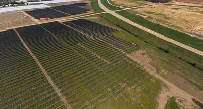 The Great Bend Solar project, currently under construction. Image courtesy of Doral Renewables LLC