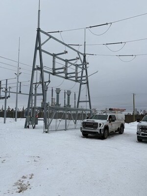 110 kV Energized Lines Landing on McIlvenna Bay’s Substation (CNW Group/Foran Mining Corporation)