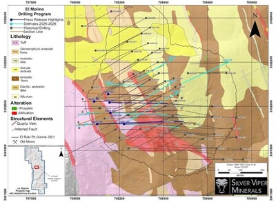 Figure Above: Drilling at El Rubi Zone (CNW Group/Silver Viper Minerals Corp.)
