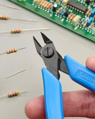 Manufactured from high carbon steel, the Xuron® Model 9200 Micro-Shear® Flush Cutter utilizes a shearing cut with the by-pass cutting edges slicing cleanly through the metal. Comfortable to hold, it requires only about half the effort of ordinary compression-type cutters to cut a wire; making it ideal for repetitive electronics assembly tasks. Manufactured from high carbon steel, the Xuron® Model 9200 Micro-Shear® Flush Cutter utilizes a shearing cut with the by-pass cutting edges slicing cleanly through the metal. Comfortable to hold, it requires only about half the effort of ordinary compression-type cutters to cut a wire; making it ideal for repetitive electronics assembly tasks.
