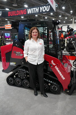 At CONEXPO-CON/AGG 2026, Anna Christine Sgro, President of Yanmar Compact Equipment North America, unveiled one of the industry’s most versatile compact track loader lineups,  featuring ASV Posi-Track® and steel-embedded undercarriage systems within one strengthened CTL lineup, under the Yanmar brand (CNW Group/Yanmar)
