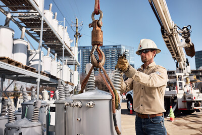 Georgia Power lineworker, John McKenzie, prepares to complete work on critical grid infrastructure.